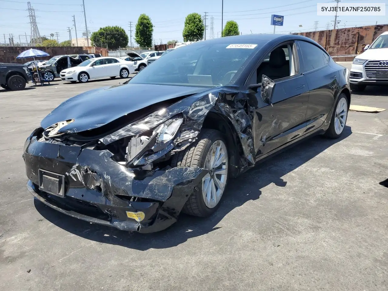 2022 Tesla Model 3 VIN: 5YJ3E1EA7NF250785 Lot: 64108995