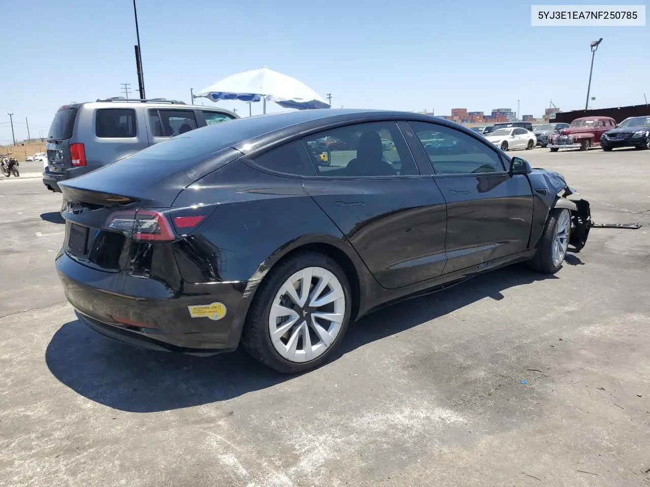 2022 Tesla Model 3 VIN: 5YJ3E1EA7NF250785 Lot: 64108995
