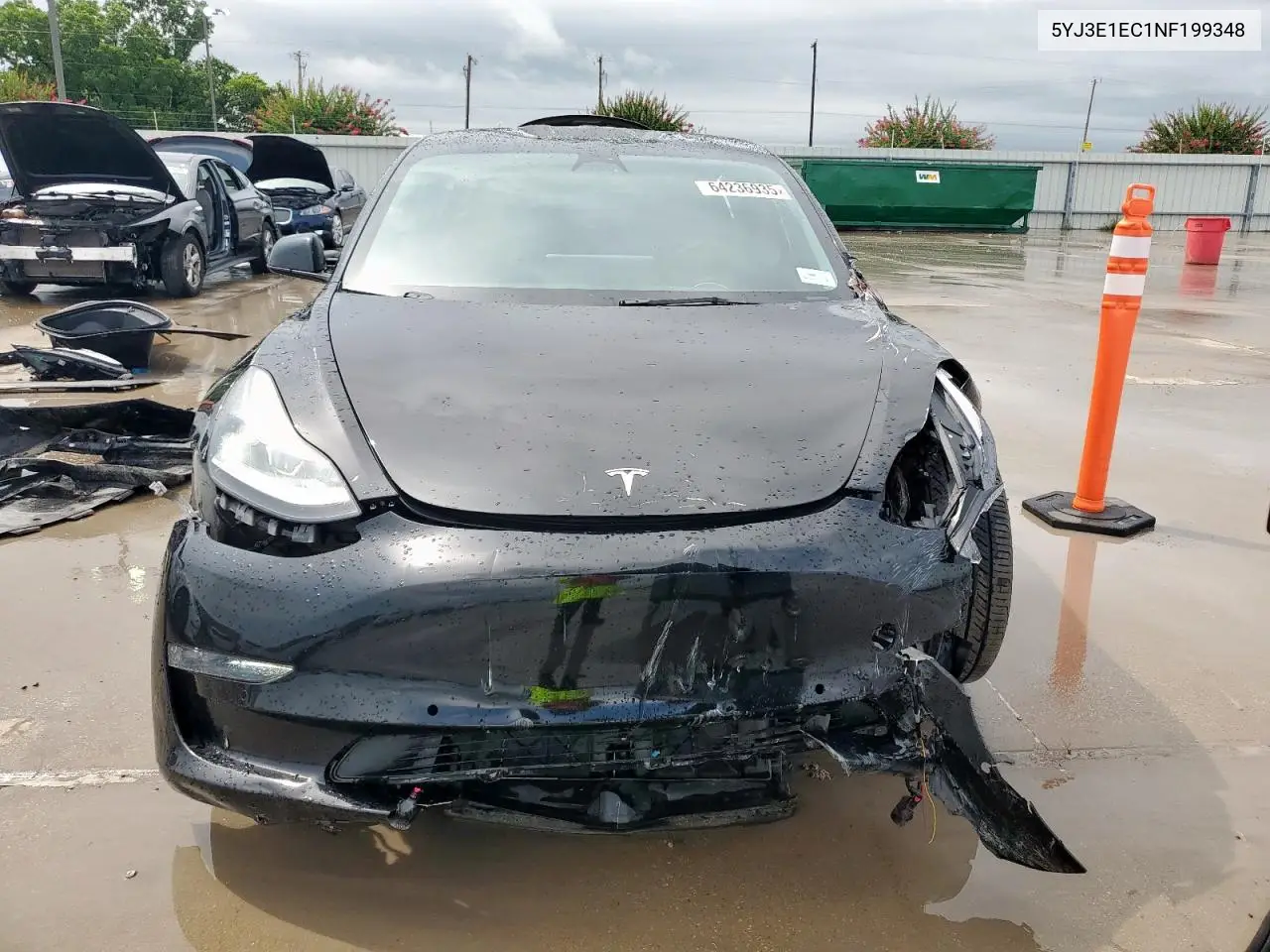 2022 Tesla Model 3 VIN: 5YJ3E1EC1NF199348 Lot: 64236935