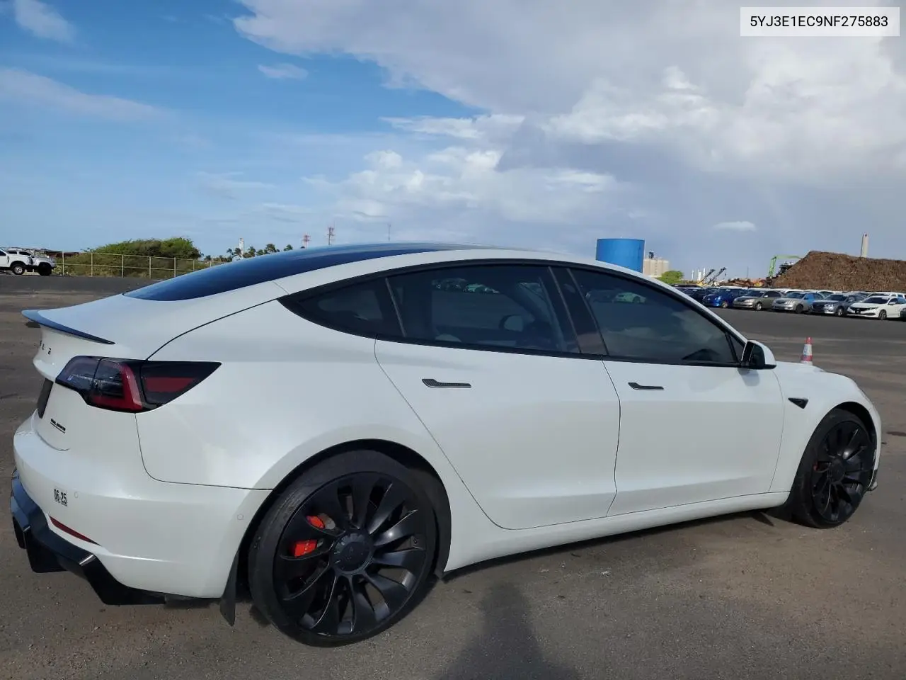 2022 Tesla Model 3 VIN: 5YJ3E1EC9NF275883 Lot: 78108074