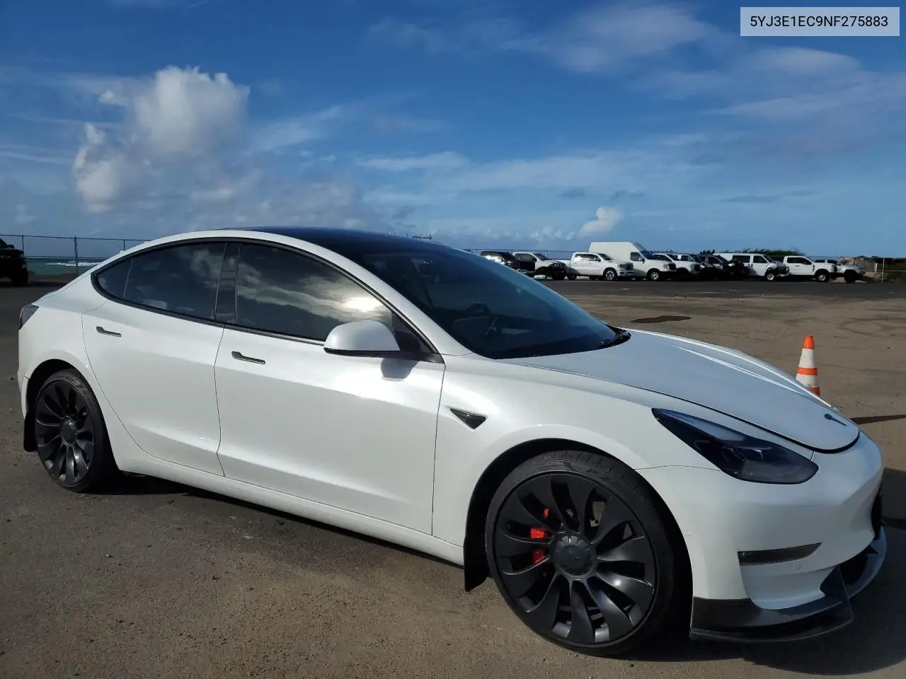 2022 Tesla Model 3 VIN: 5YJ3E1EC9NF275883 Lot: 78108074