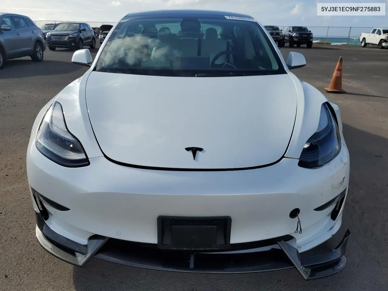 2022 Tesla Model 3 VIN: 5YJ3E1EC9NF275883 Lot: 78108074