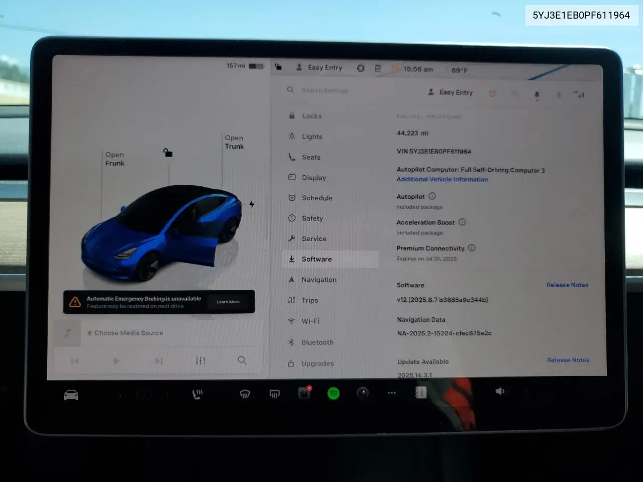 2023 Tesla Model 3 VIN: 5YJ3E1EB0PF611964 Lot: 56582915