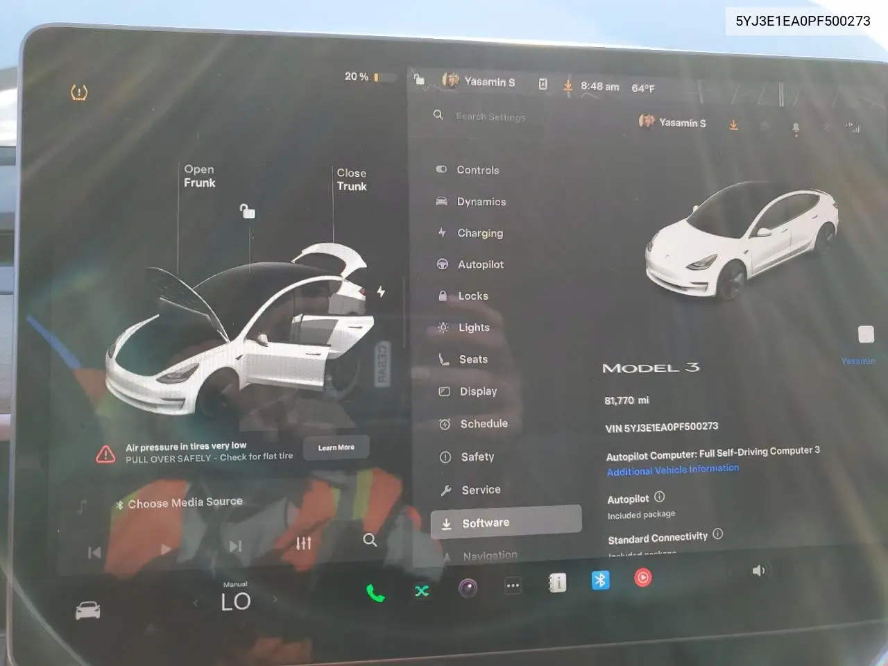 2023 Tesla Model 3 VIN: 5YJ3E1EA0PF500273 Lot: 61531395