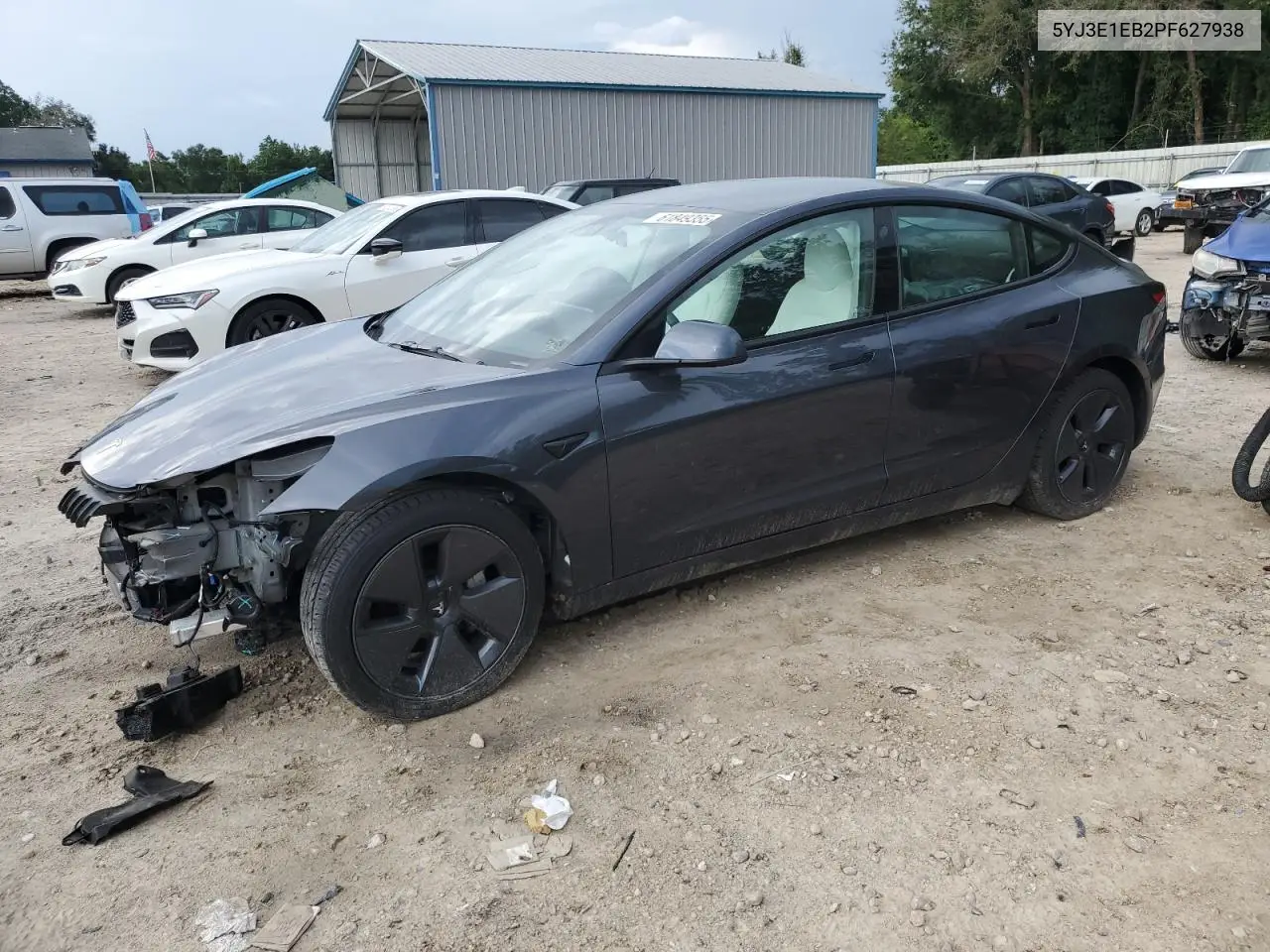 2023 Tesla Model 3 VIN: 5YJ3E1EB2PF627938 Lot: 61849355