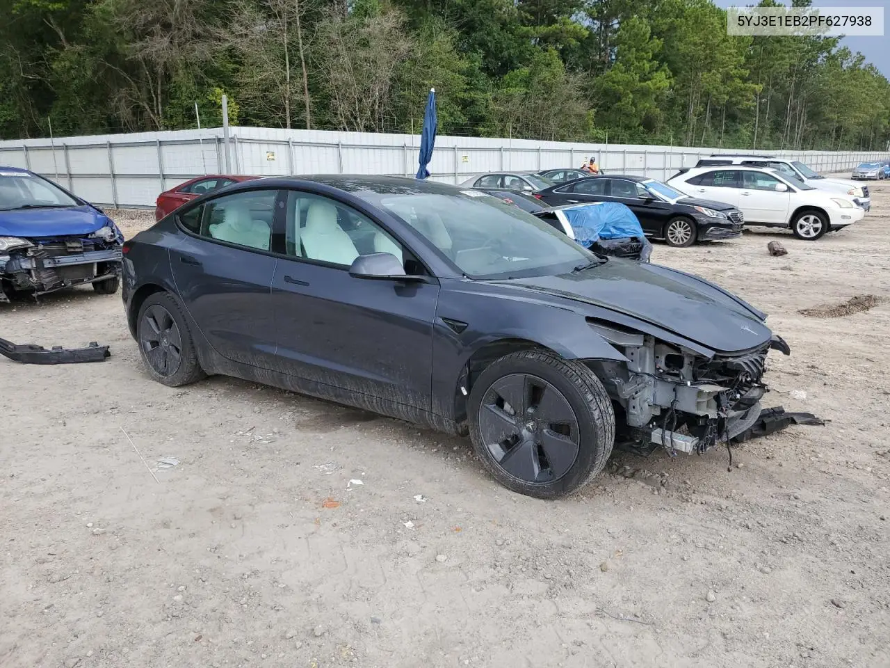 2023 Tesla Model 3 VIN: 5YJ3E1EB2PF627938 Lot: 61849355