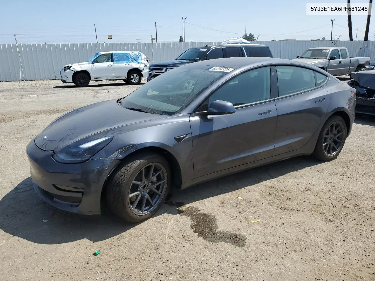 2023 Tesla Model 3 VIN: 5YJ3E1EA6PF681248 Lot: 62254935