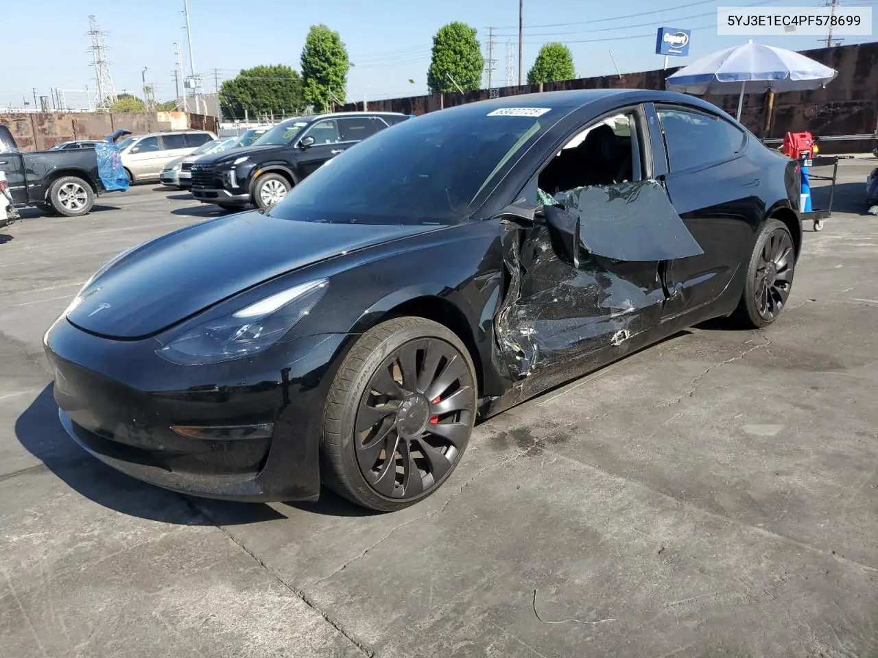 2023 Tesla Model 3 VIN: 5YJ3E1EC4PF578699 Lot: 63027725