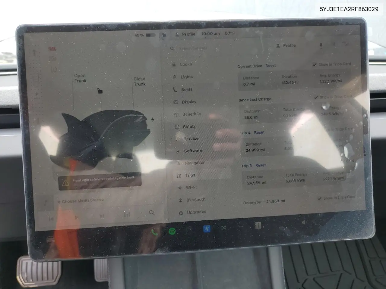 2024 Tesla Model 3 VIN: 5YJ3E1EA2RF863029 Lot: 55879635