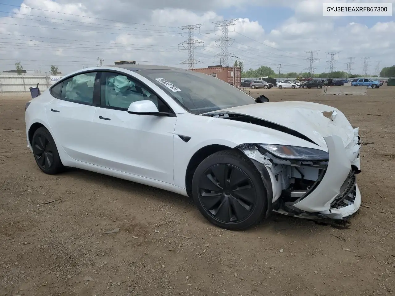 2024 Tesla Model 3 VIN: 5YJ3E1EAXRF867300 Lot: 56859785