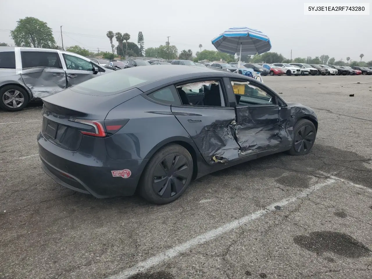 2024 Tesla Model 3 VIN: 5YJ3E1EA2RF743280 Lot: 59902525