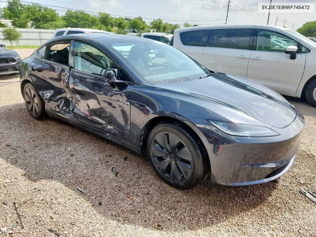 2024 Tesla Model 3 VIN: 5YJ3E1EB9RF745472 Lot: 60896675