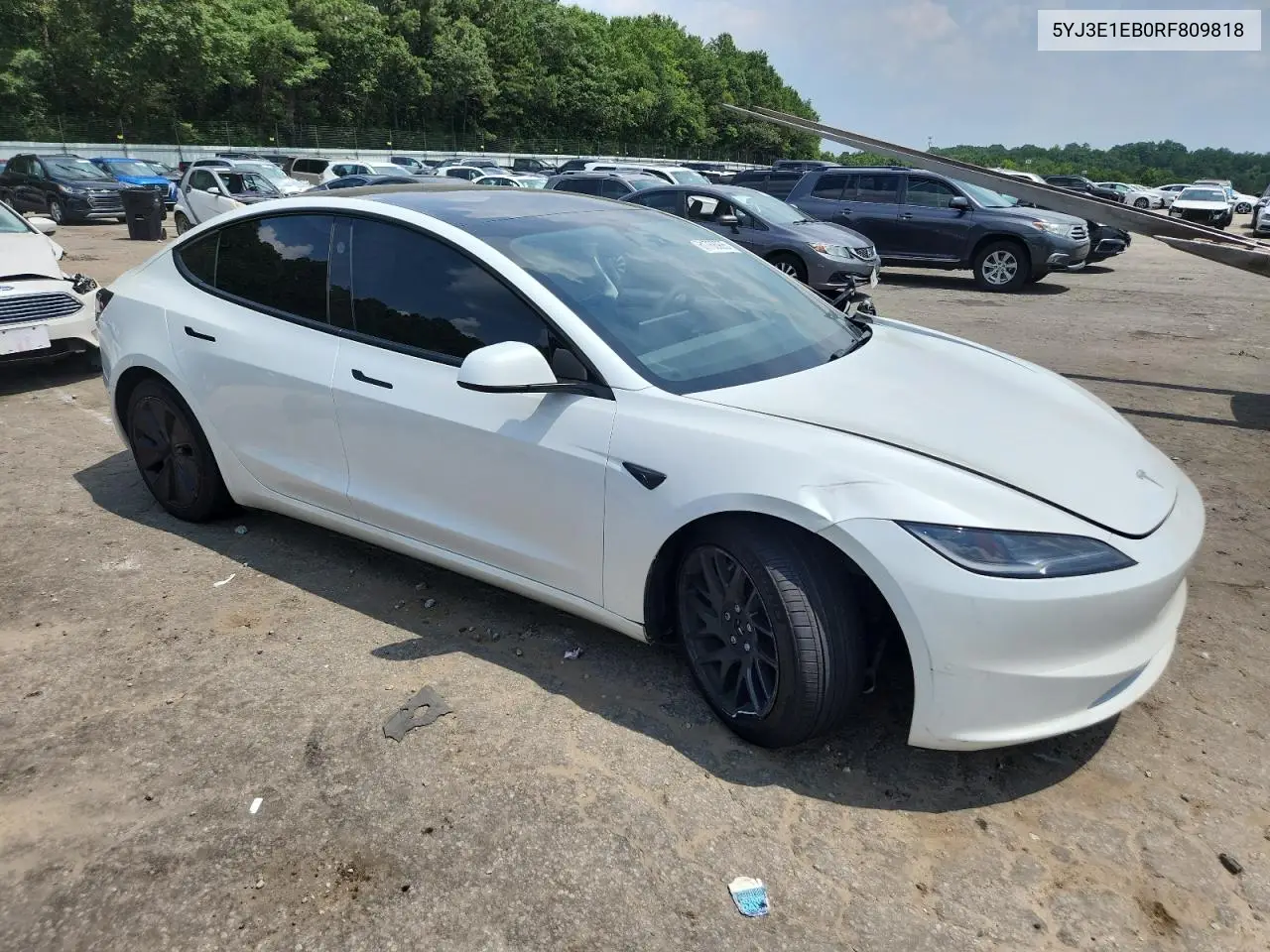 2024 Tesla Model 3 VIN: 5YJ3E1EB0RF809818 Lot: 61768955