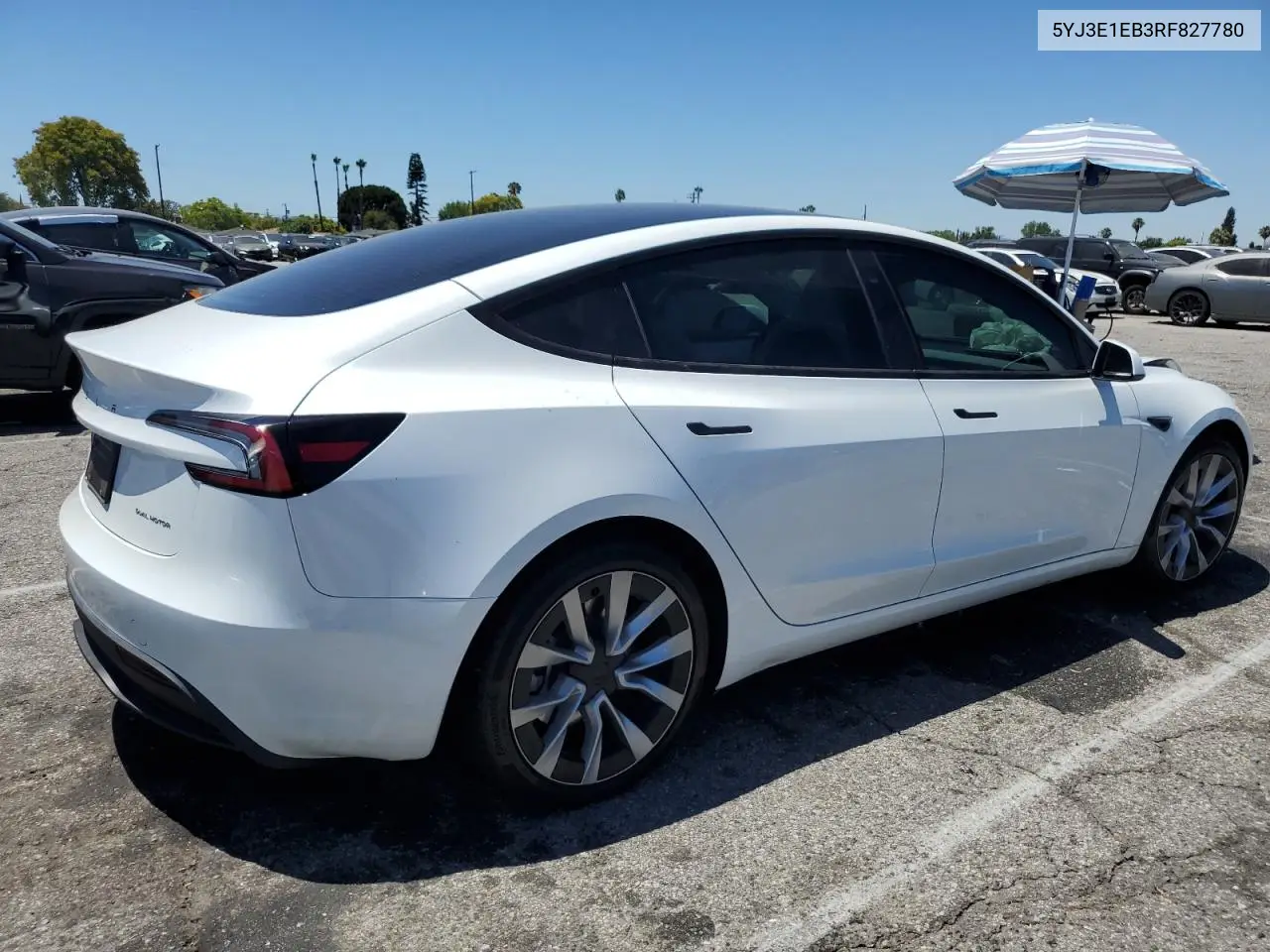 2024 Tesla Model 3 VIN: 5YJ3E1EB3RF827780 Lot: 62900525