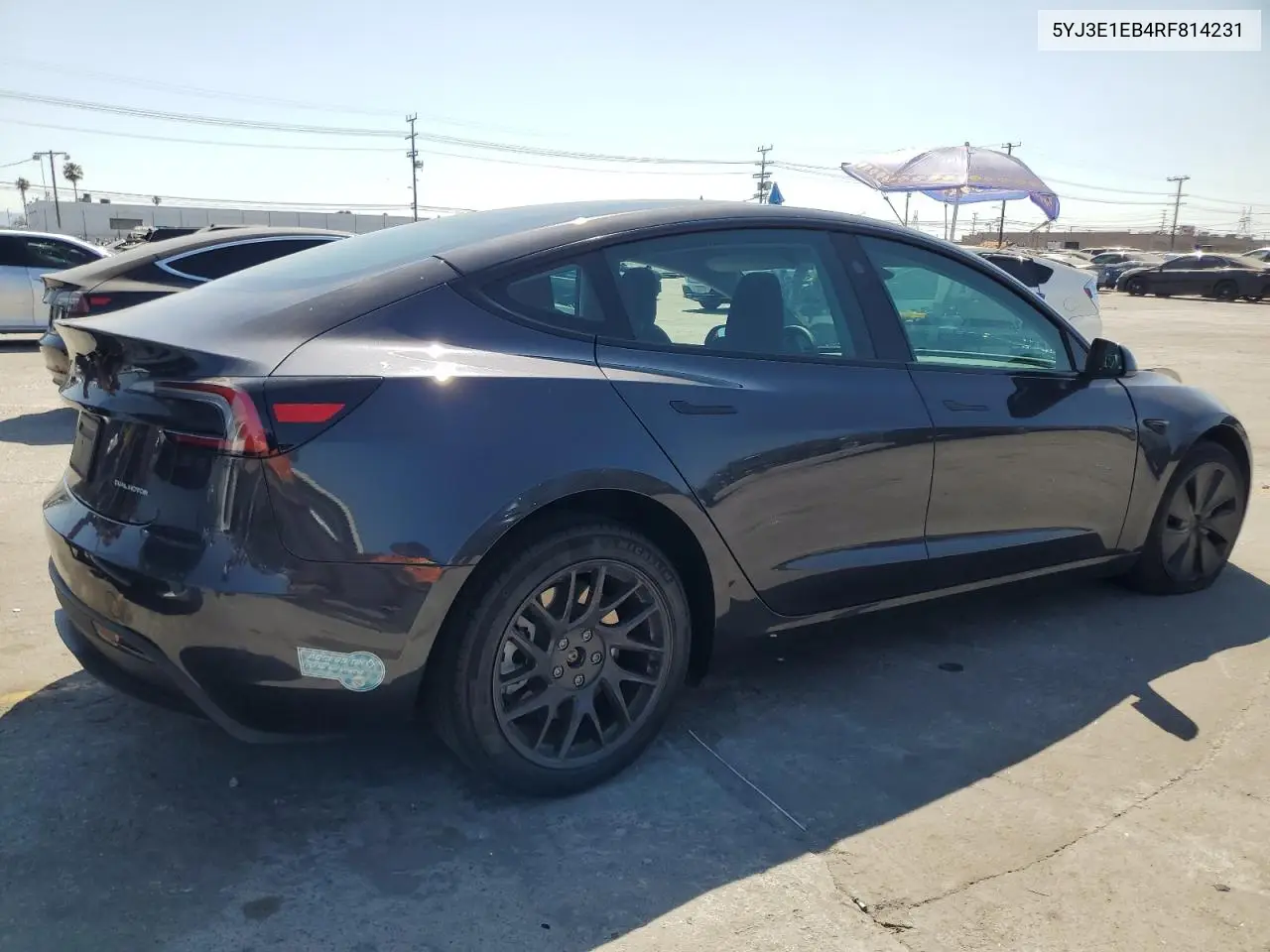 2024 Tesla Model 3 VIN: 5YJ3E1EB4RF814231 Lot: 62905035