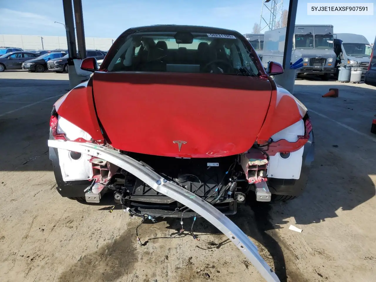 2025 Tesla Model 3 VIN: 5YJ3E1EAXSF907591 Lot: 50231195