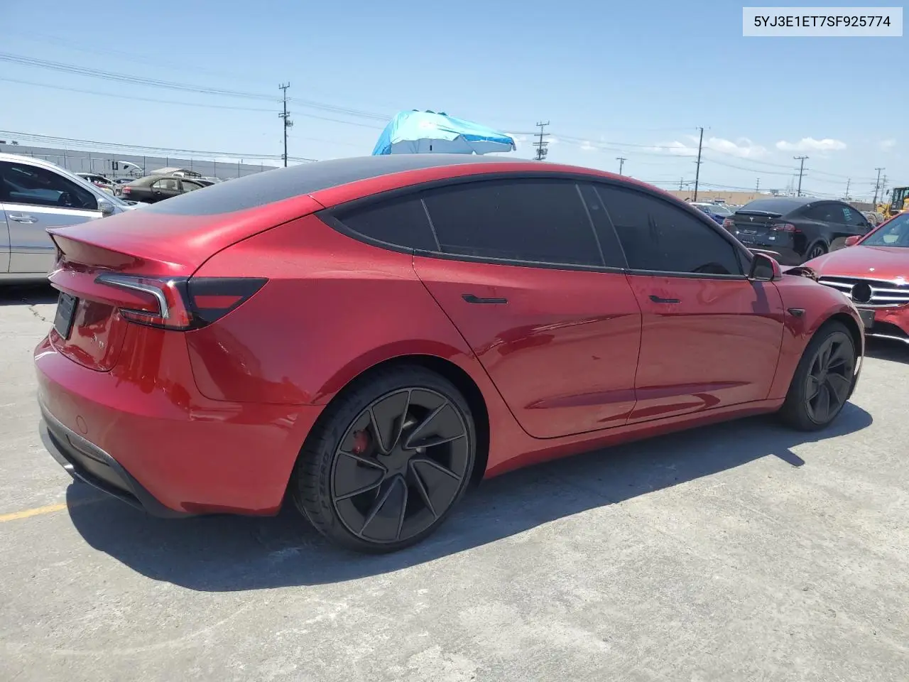 2025 Tesla Model 3 VIN: 5YJ3E1ET7SF925774 Lot: 55277125