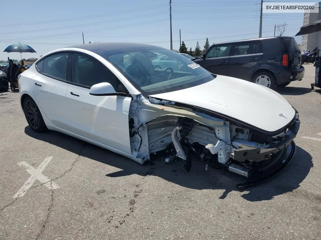 2025 Tesla Model 3 VIN: 5YJ3E1EA8SF020202 Lot: 62727525
