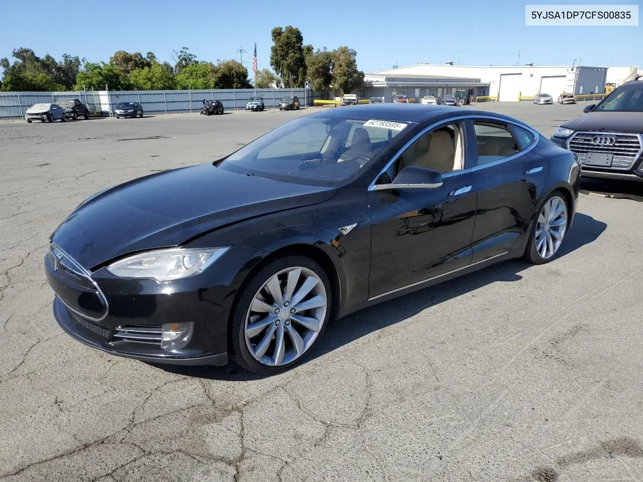 2012 Tesla Model S VIN: 5YJSA1DP7CFS00835 Lot: 62783595