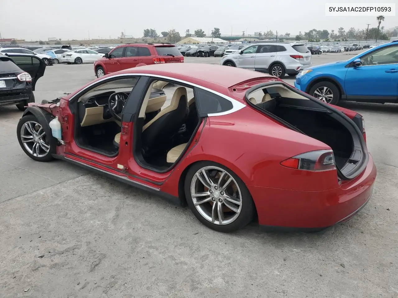 2013 Tesla Model S VIN: 5YJSA1AC2DFP10593 Lot: 55055115