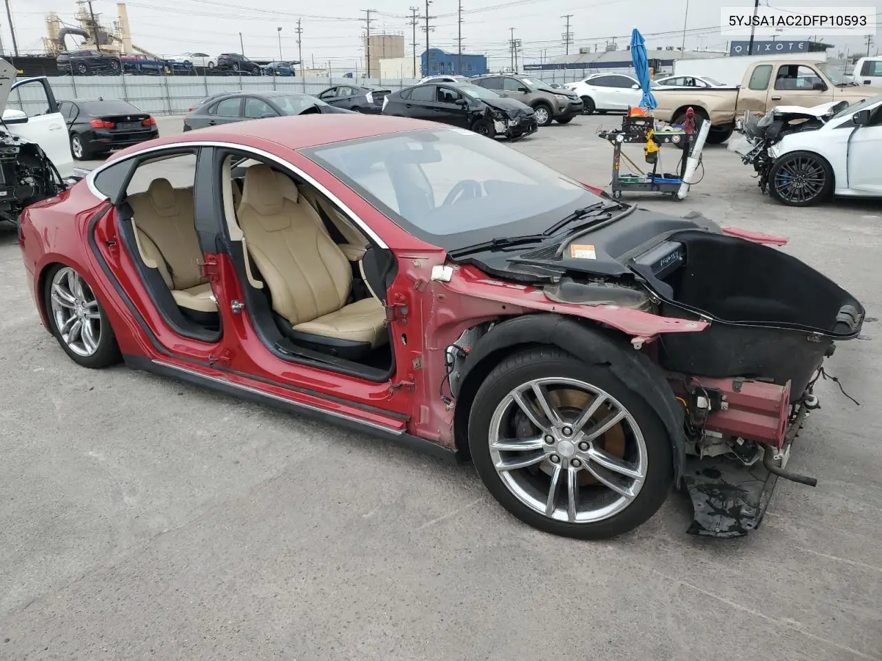 2013 Tesla Model S VIN: 5YJSA1AC2DFP10593 Lot: 55055115