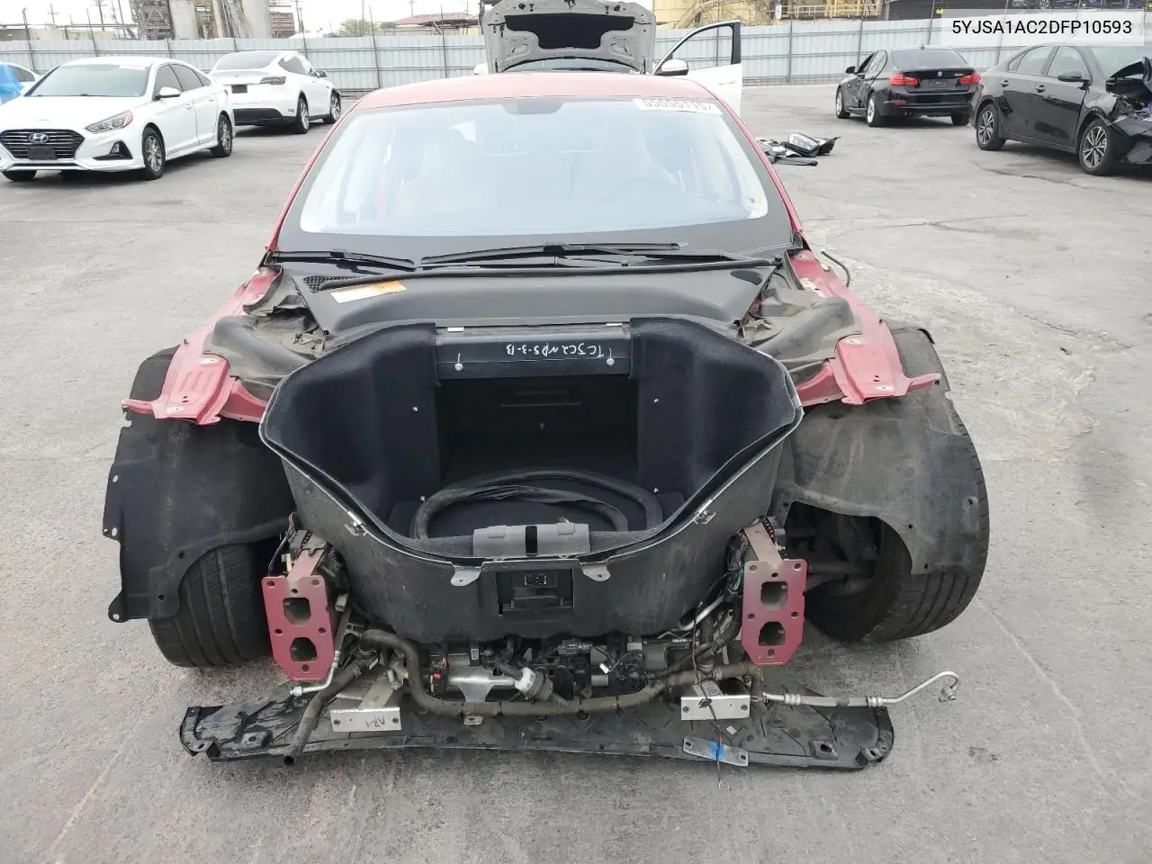 2013 Tesla Model S VIN: 5YJSA1AC2DFP10593 Lot: 55055115