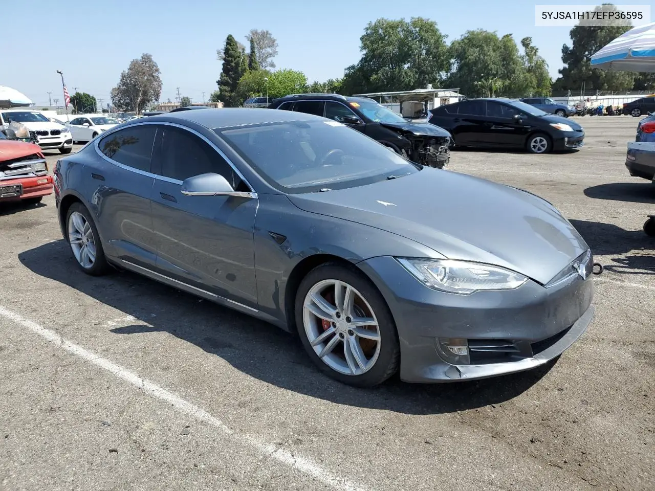2014 Tesla Model S VIN: 5YJSA1H17EFP36595 Lot: 53705035