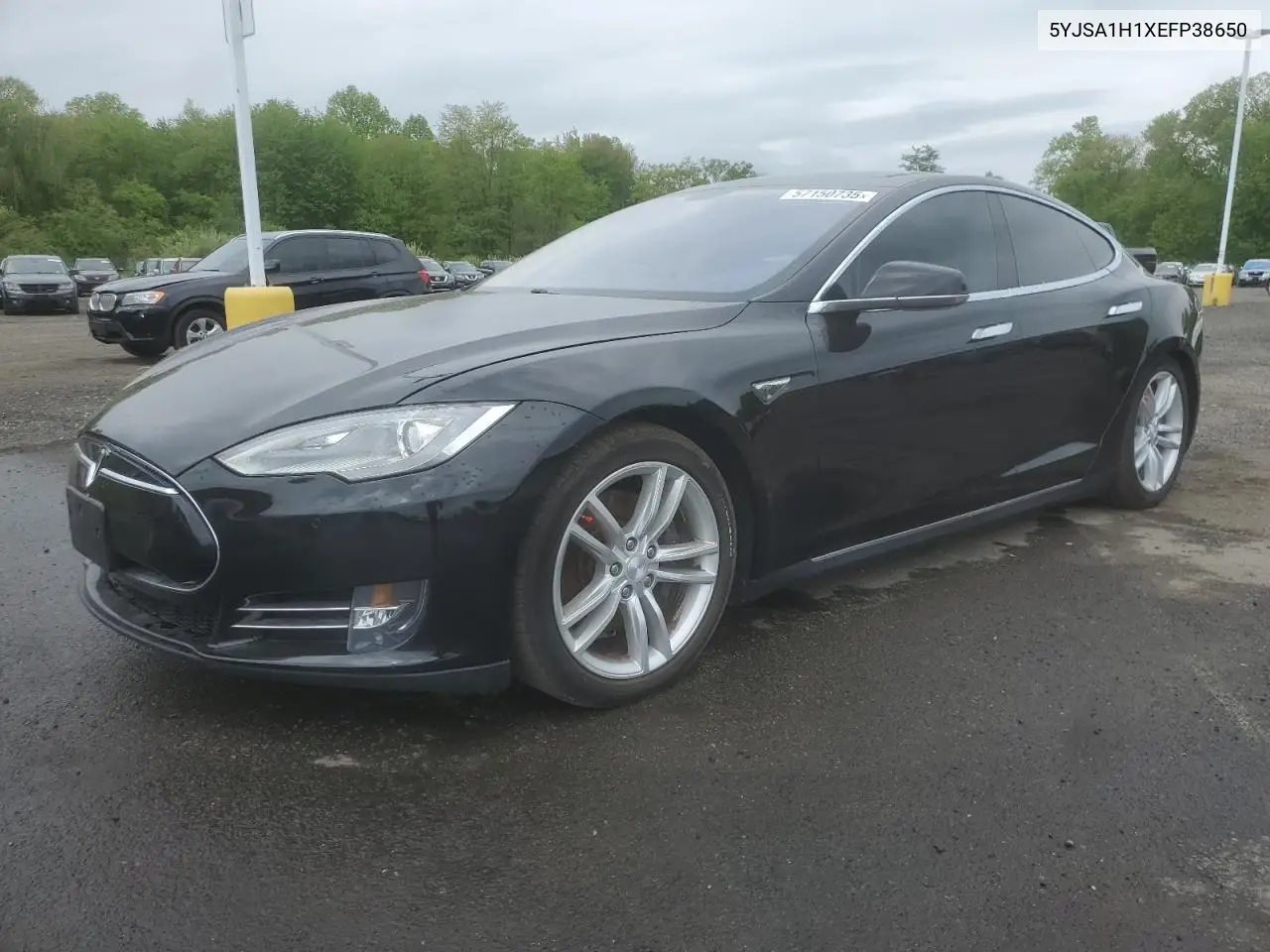 2014 Tesla Model S VIN: 5YJSA1H1XEFP38650 Lot: 57150735