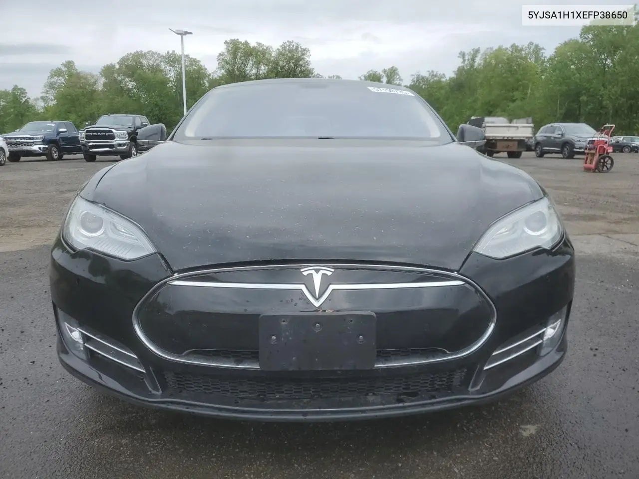 2014 Tesla Model S VIN: 5YJSA1H1XEFP38650 Lot: 57150735