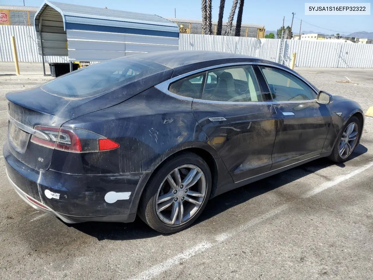 2014 Tesla Model S VIN: 5YJSA1S16EFP32322 Lot: 57327215