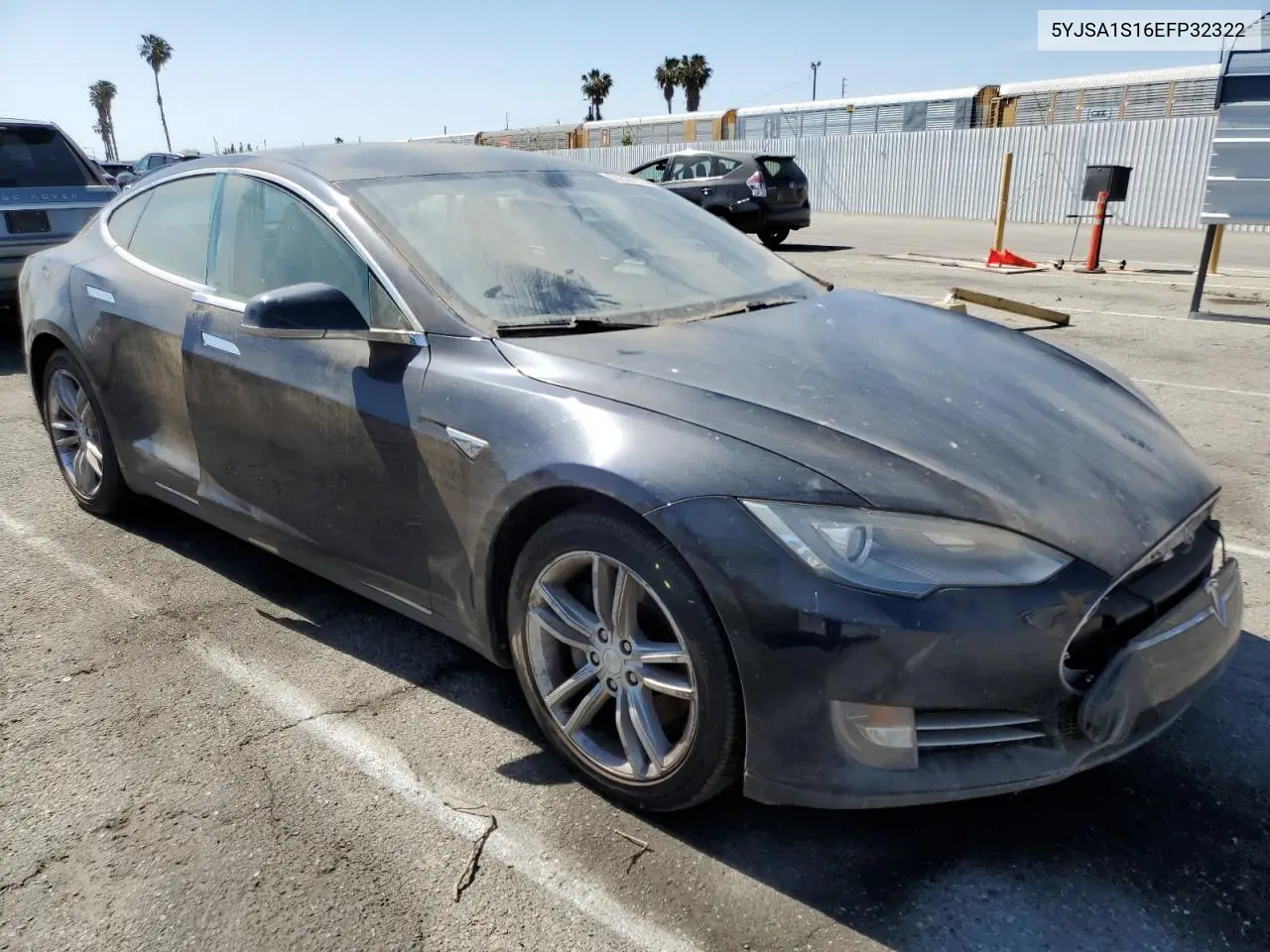 2014 Tesla Model S VIN: 5YJSA1S16EFP32322 Lot: 57327215