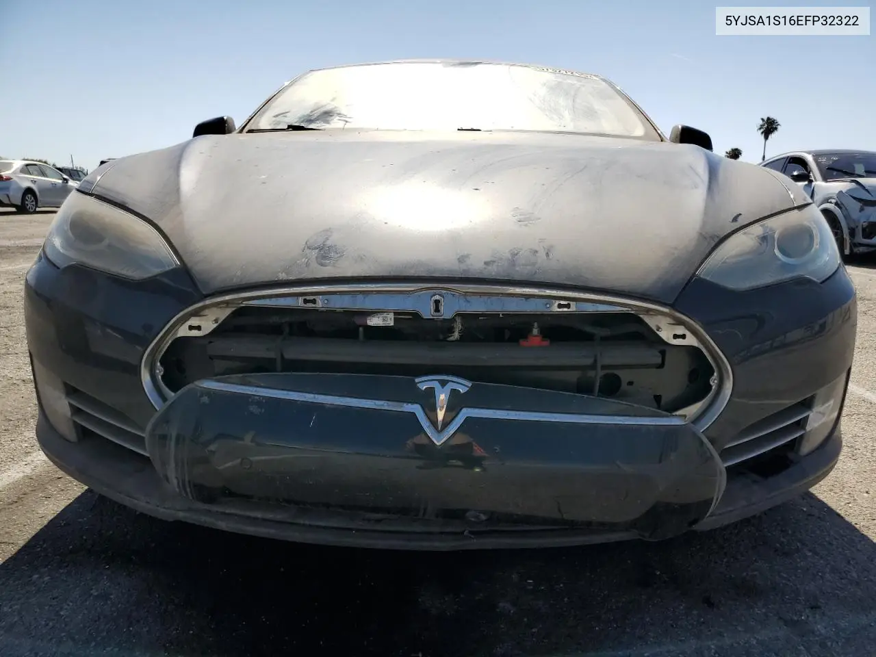 2014 Tesla Model S VIN: 5YJSA1S16EFP32322 Lot: 57327215