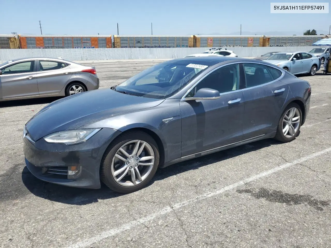 2014 Tesla Model S VIN: 5YJSA1H11EFP57491 Lot: 61332585