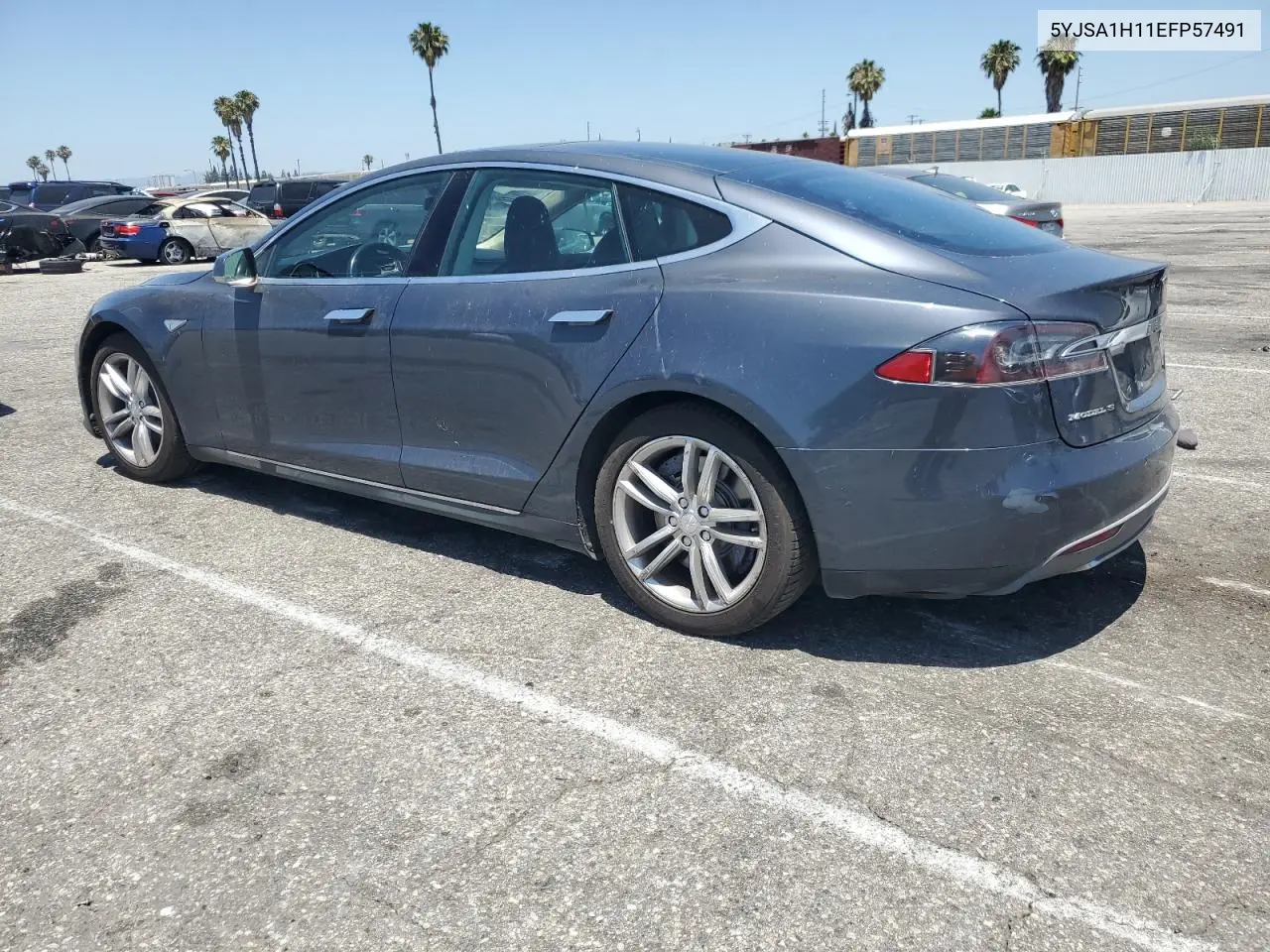 2014 Tesla Model S VIN: 5YJSA1H11EFP57491 Lot: 61332585