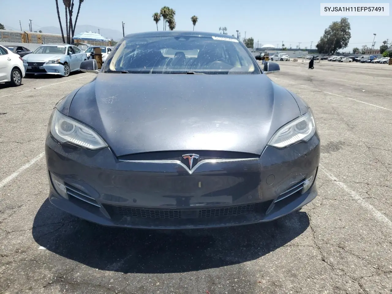 2014 Tesla Model S VIN: 5YJSA1H11EFP57491 Lot: 61332585