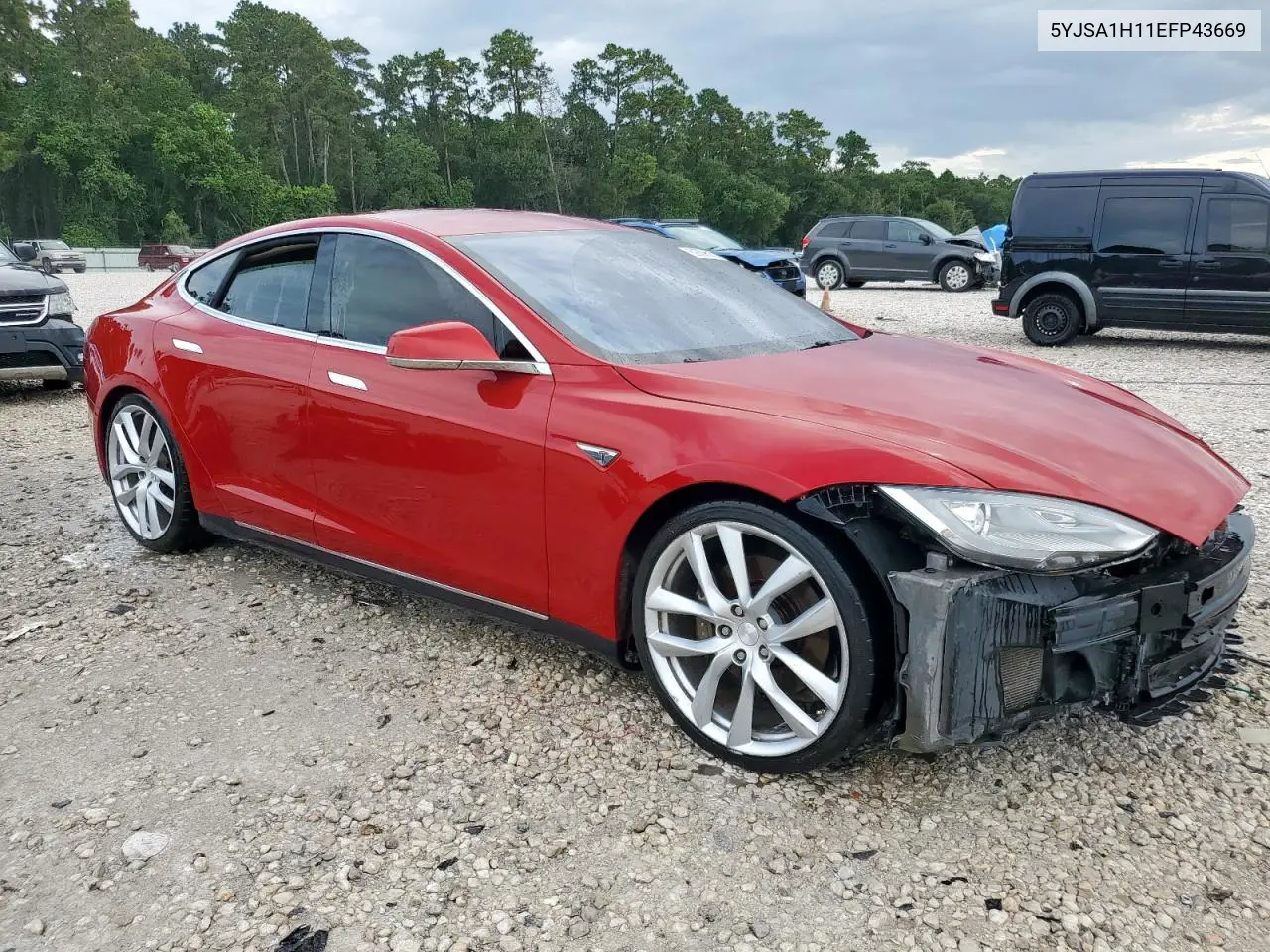 2014 Tesla Model S VIN: 5YJSA1H11EFP43669 Lot: 62368605