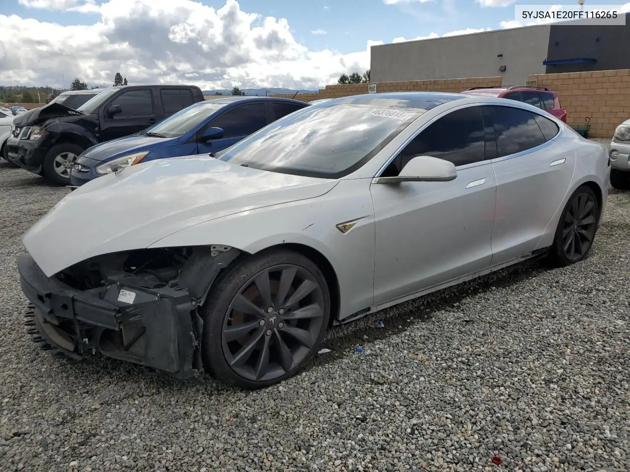 2015 Tesla Model S VIN: 5YJSA1E20FF116265 Lot: 46378815