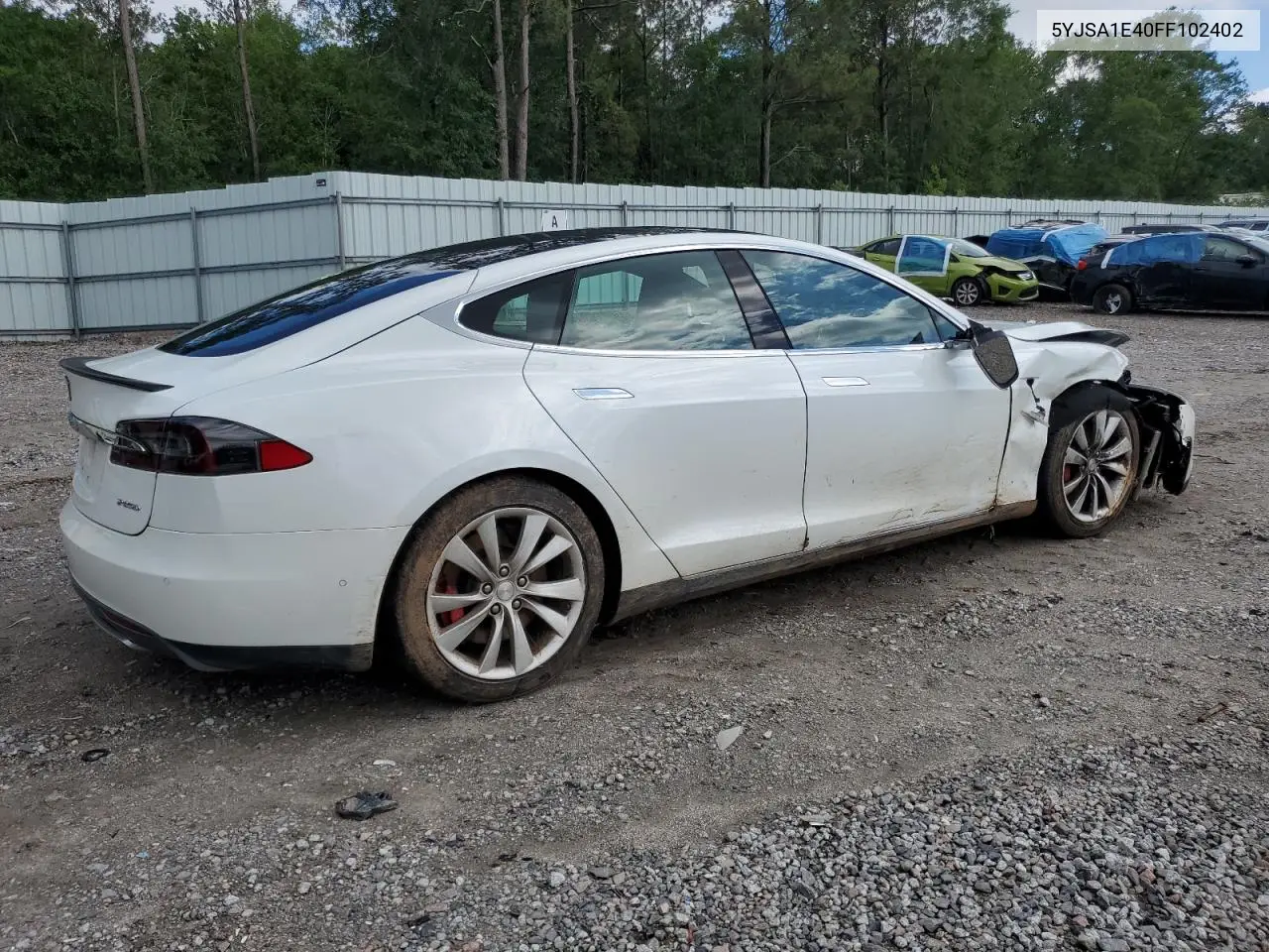 2015 Tesla Model S VIN: 5YJSA1E40FF102402 Lot: 56824255