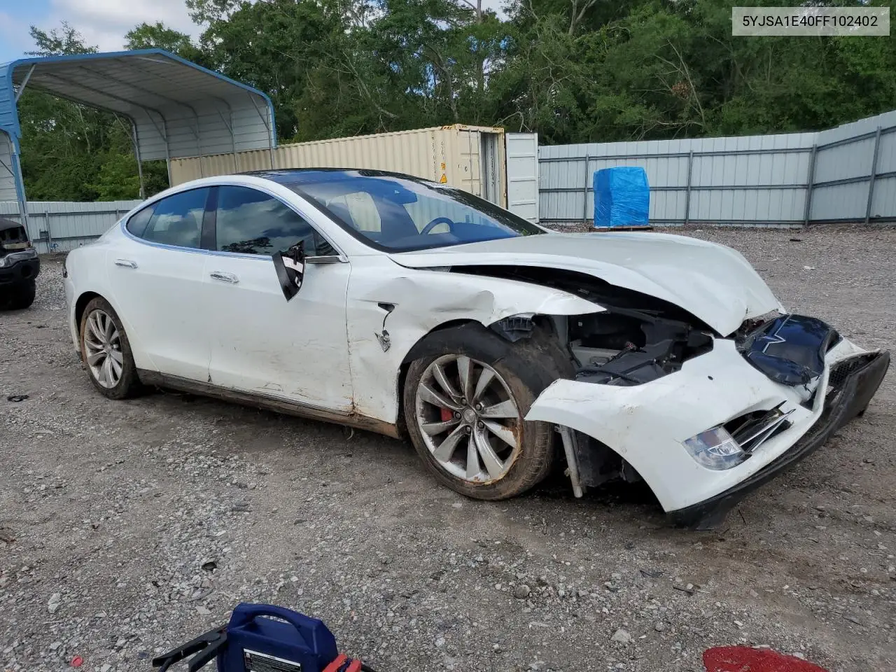 2015 Tesla Model S VIN: 5YJSA1E40FF102402 Lot: 56824255