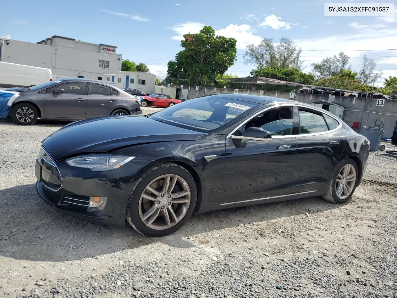 2015 Tesla Model S 70D VIN: 5YJSA1S2XFF091587 Lot: 61937445