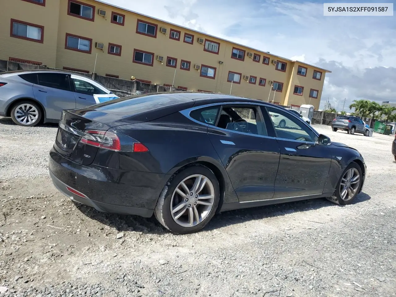 2015 Tesla Model S 70D VIN: 5YJSA1S2XFF091587 Lot: 61937445