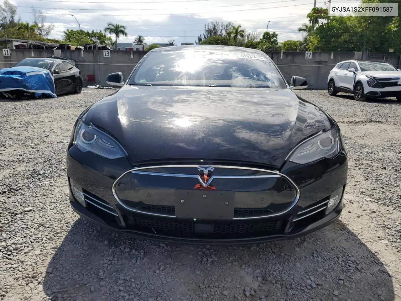 2015 Tesla Model S 70D VIN: 5YJSA1S2XFF091587 Lot: 61937445