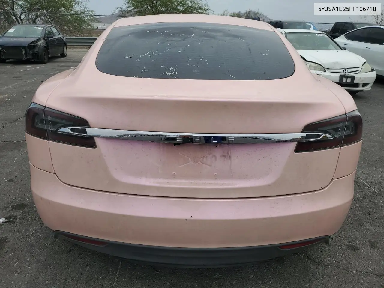 2015 Tesla Model S VIN: 5YJSA1E25FF106718 Lot: 62197505