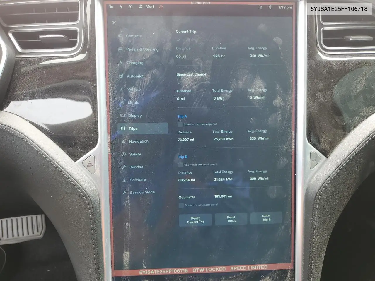 2015 Tesla Model S VIN: 5YJSA1E25FF106718 Lot: 62197505