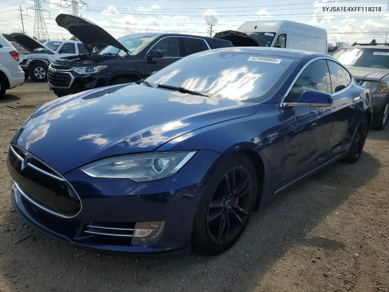 2015 Tesla Model S VIN: 5YJSA1E4XFF118218 Lot: 62468865