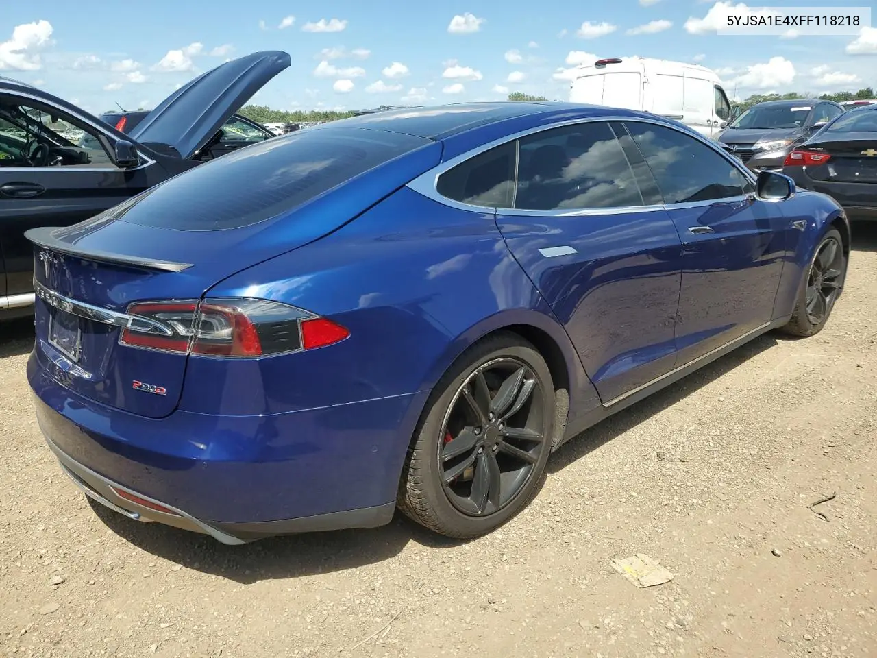 2015 Tesla Model S VIN: 5YJSA1E4XFF118218 Lot: 62468865