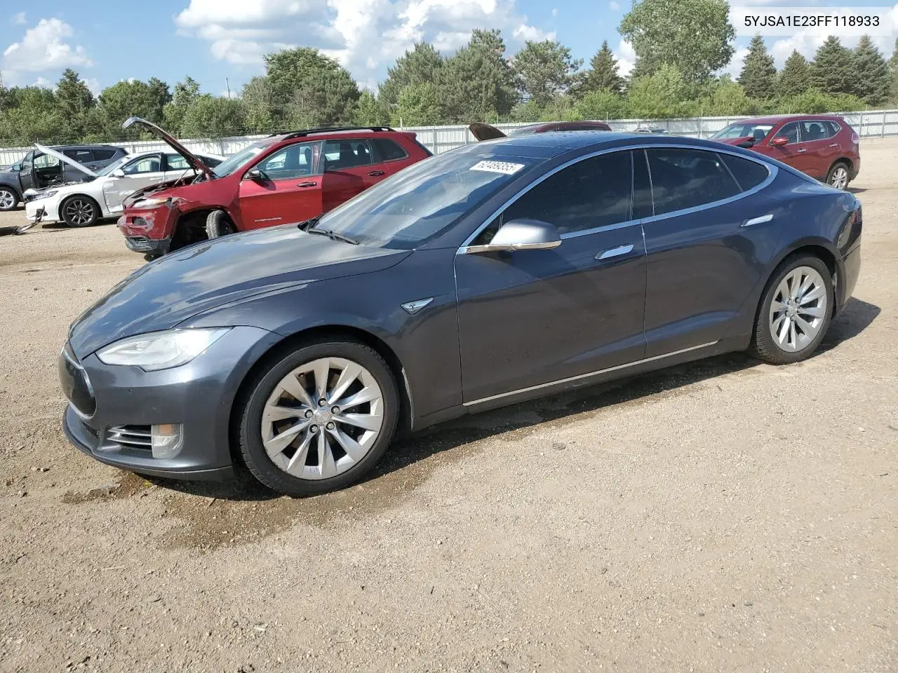 2015 Tesla Model S VIN: 5YJSA1E23FF118933 Lot: 62489355