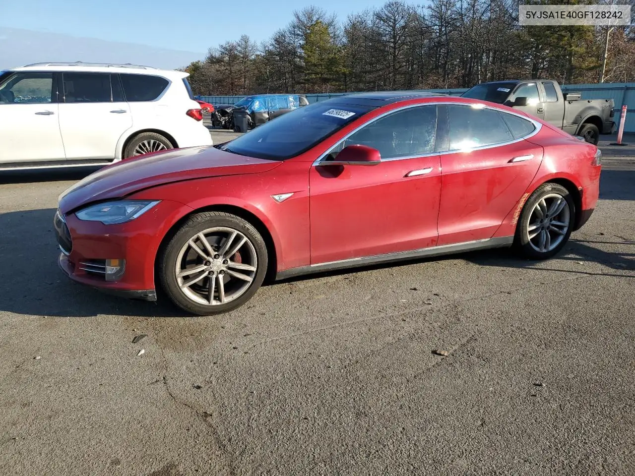 2016 Tesla Model S VIN: 5YJSA1E40GF128242 Lot: 46298325