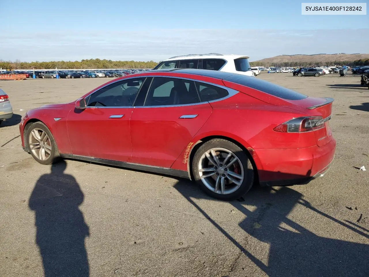 2016 Tesla Model S VIN: 5YJSA1E40GF128242 Lot: 46298325