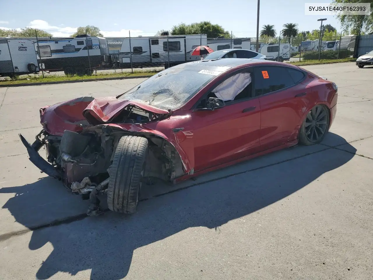 2016 Tesla Model S VIN: 5YJSA1E44GF162393 Lot: 51708825